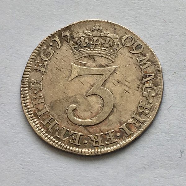 Maundy 3 Pence 1709