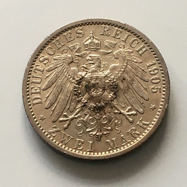 German states Prussia 2 Marks 1905