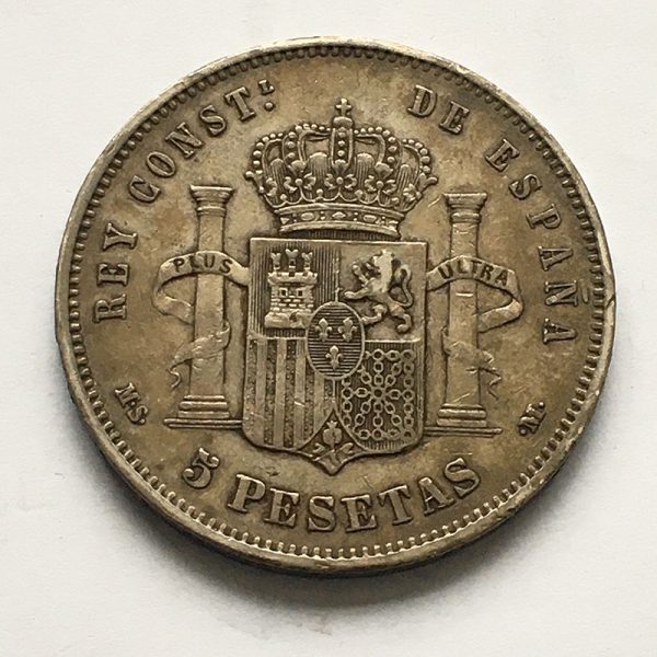 Spain 5 Pesetas 1885