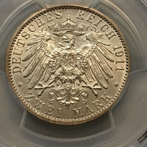 German states Lubeck 2 Mark 1911