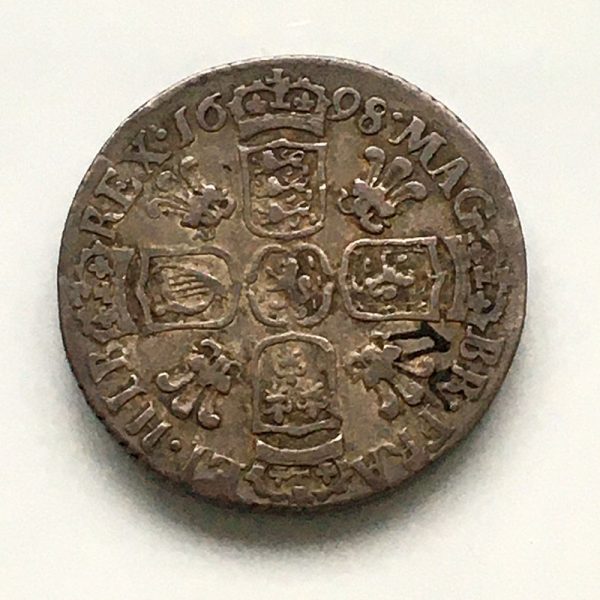 Sixpence 1698