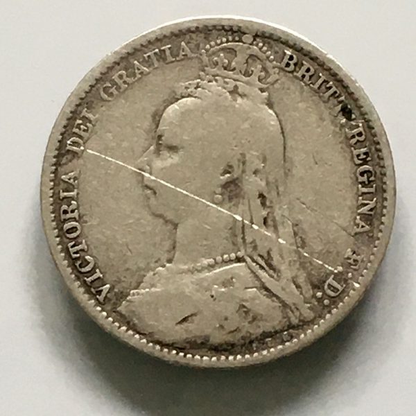 Sixpence 1893 JH