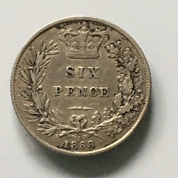 Sixpence 1868