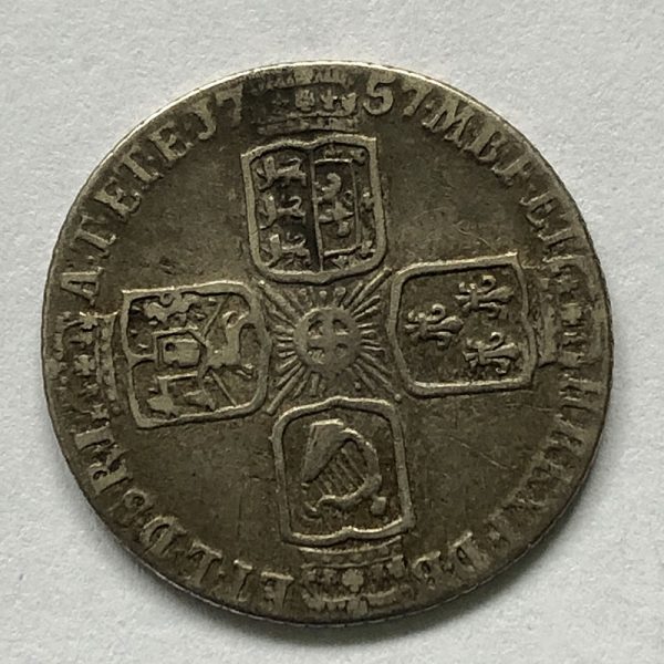 Sixpence 1757