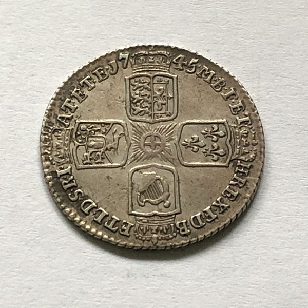 Sixpence 1745