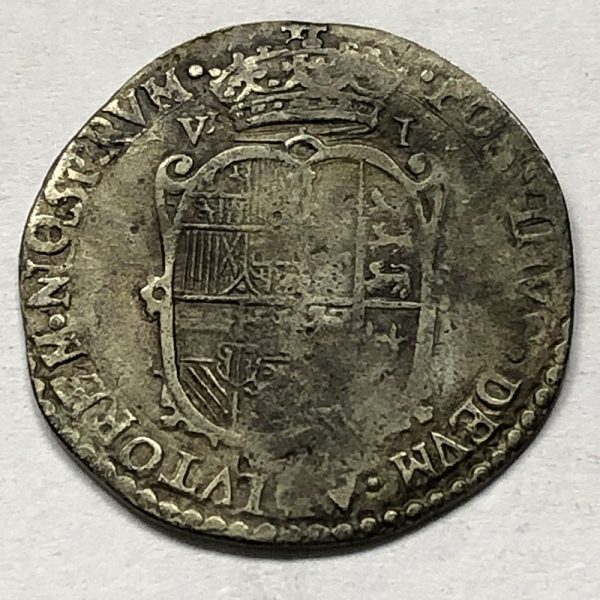 Hammered Sixpence 1554