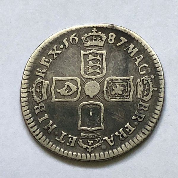 Sixpence 1687