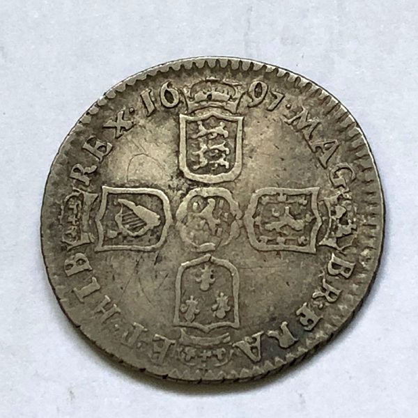 Sixpence 1697