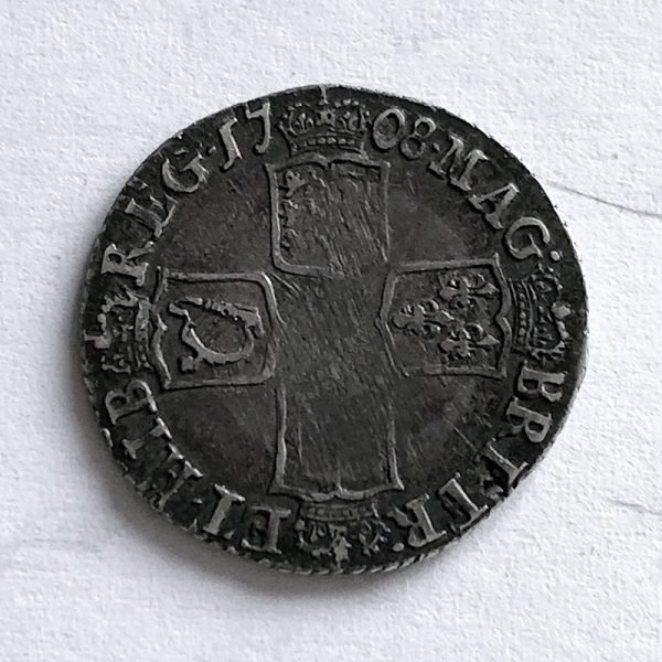 Sixpence 1708