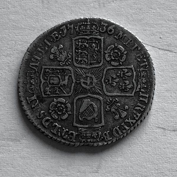 Sixpence 1736