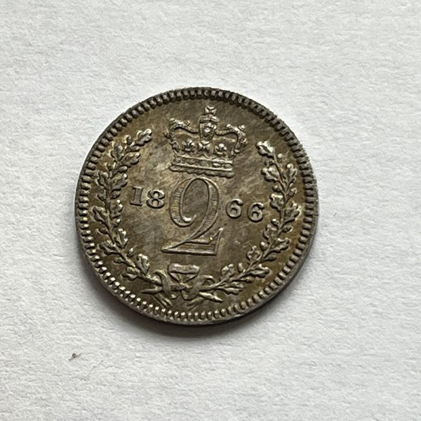 Maundy Twopence 1866 UNC