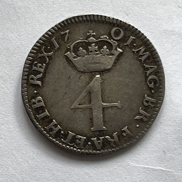 Maundy Fourpence 1701