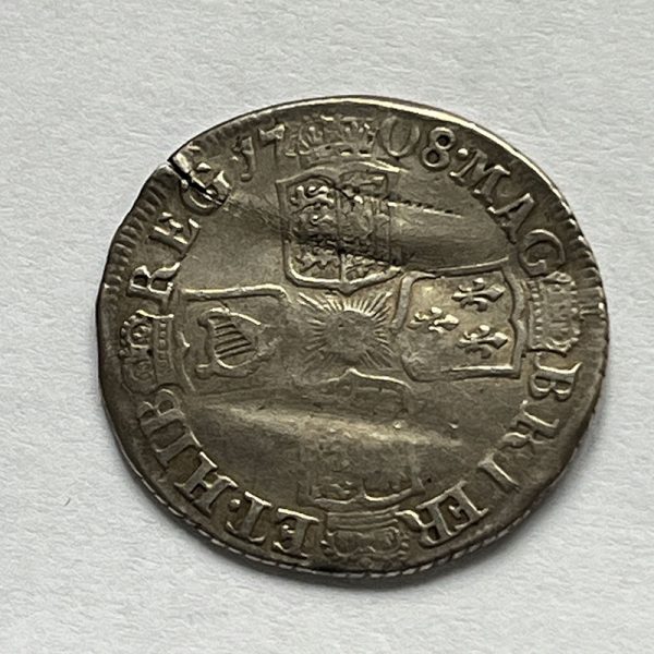 Sixpence 1708