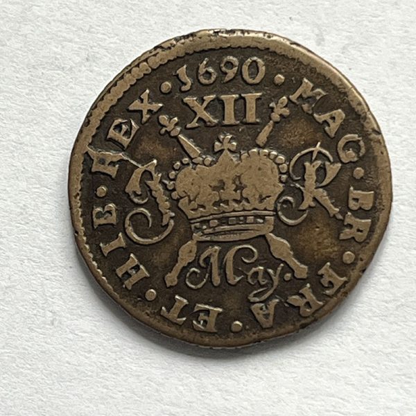 Ireland Gun Money Shilling 1690