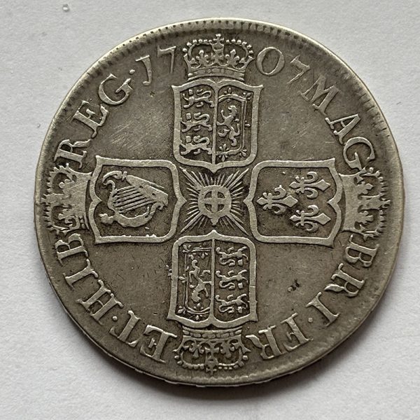 Halfcrown 1707 E