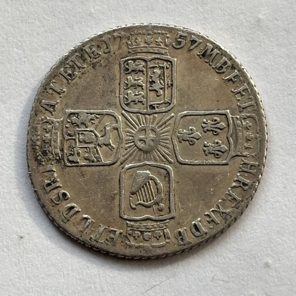 Sixpence 1757