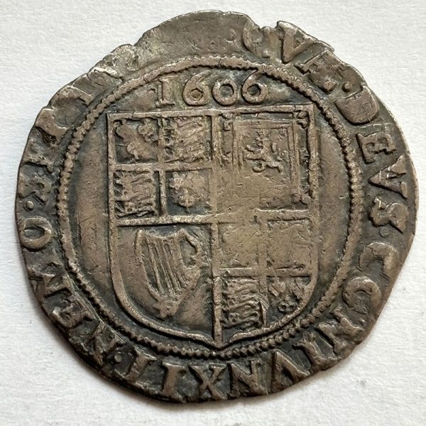 Hammered Sixpence 1606